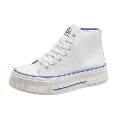 Jesenné nové módne topánky s hrubou podrážkou a vysokým pásom, okrúhle tenisky so šnurovaním, ležérne tenisky, bežecké topánky, dámske topánky