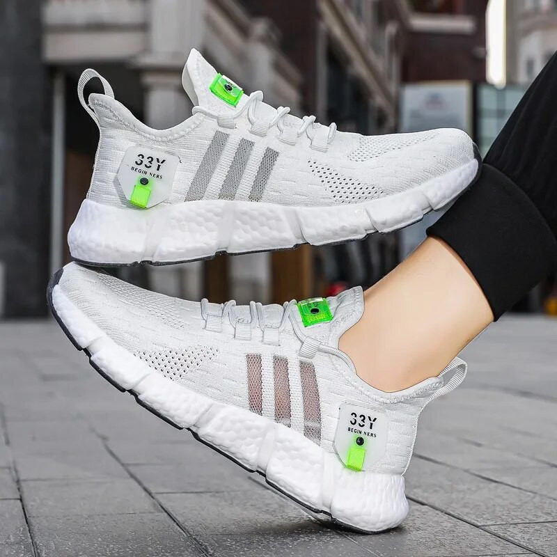 Pantofi de sport pentru bărbați, ușori, respirabili, cu plasă vulcanizată, pantofi sport confortabili pentru jogging, pantofi casual pentru bărbați, 2023