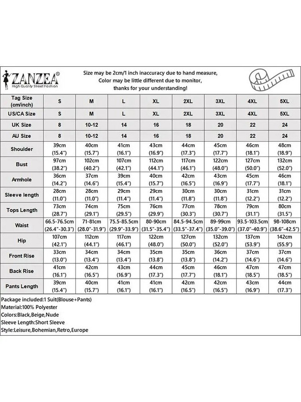 ZANZEA Letná móda Streetwear Blazer Suit Casual Matching Sets 2PCS Lace-up Loop Ground Shirt Nohavice Kraťasy Elegantné pevné tepláky