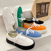 Dámske nízke plátené topánky jar/leto pouličná móda šnurovacie ploché vulkanizované tenisky dizajnérske ležérne bežecké športové topánky