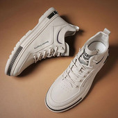 Jesenné tenisky pre mužov, trendy, vysoké, ležérne, jogging, ploché topánky, mužské šnurovacie topánky, kórejská verzia, náradie, tenisky, Zapatilla Hombre