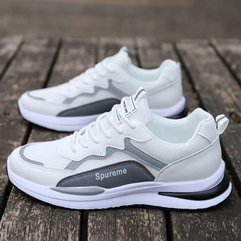 Pánske topánky na voľný čas Muži jarná móda Priedušné ploché tenisky na šnurovanie Pánske vychádzkové tenisky Tenis Masculino Zapatillas Hombre