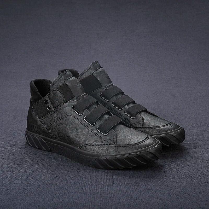 Rudens nauji vyriški madingi batai juodi, laisvalaikio batai, vyrai, atsparūs dėvėjimui, dizainerio laisvalaikis, vulkanizuoti batai