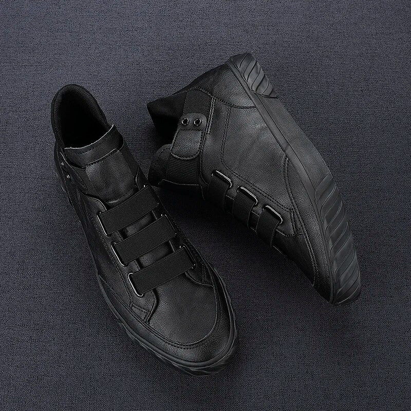 Rudens nauji vyriški madingi batai juodi, laisvalaikio batai, vyrai, atsparūs dėvėjimui, dizainerio laisvalaikis, vulkanizuoti batai