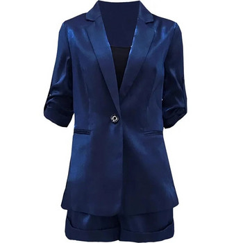 2024 Άνοιξη Καλοκαίρι Επαγγελματίας Γυναικείο κοστούμι Μόδας Σακάκι Κοντό παντελόνι Κοστούμι δύο τεμαχίων Γυναικείο παλτό σακάκι πέμπτο παντελόνι 2 τμχ Σετ