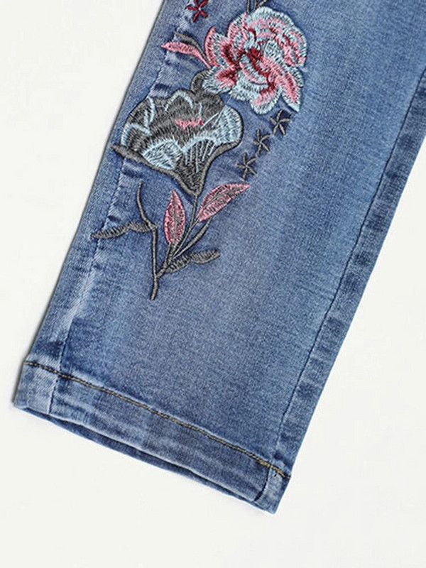 Ležérne capri džínsy s vysokým pásom a výšivkou, veľká veľkosť 6xl, strečové úzke ceruzkové džínsy, vintage nové dámske letné džínsy Vaqueros