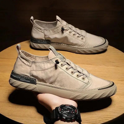 Pantofi de pânză din pânză de mătase de gheață, pantofi pentru bărbați, pantofi pentru bărbați, respirabili, 2022, pantofi casual vulcanizați la modă de primăvară