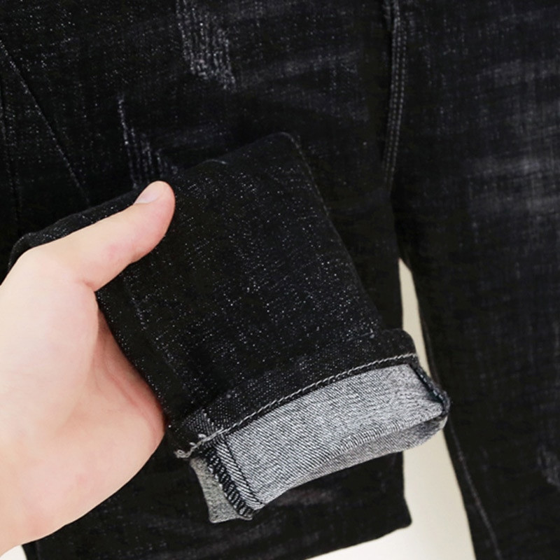 2901 Moda în patru sezoane Harem Blugi de damă cu găuri clasice elastice cu talie înaltă Mom Denim Pantaloni Plus catifea Pantaloni caldi Haine