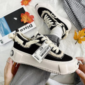 Pantofi sport de pânză pentru bărbați cu platformă în stil Hong Kong, alb, designer de modă, pantofi pentru cerșetori, ocazional, confortabil