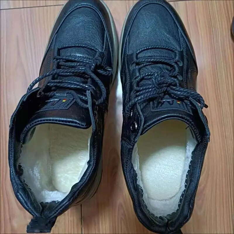 Pánske tenisky, zimné topánky pre mužov, teplé športové topánky z umelej kože, odolné voči opotrebovaniu, outdoorové športové topánky, pánske bezpečnostné topánky