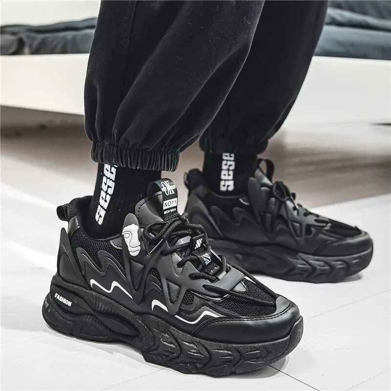 Pánske topánky pre mládež, jar, jeseň, nové pánske topánky, trendy skateboardové športové topánky, topánky pre otcov, hrubé spodky, ležérne topánky, zvýšenie...