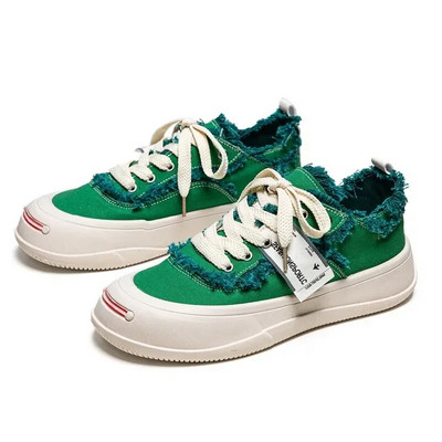 Pantofi portocalii de pânză pentru bărbați pantofi casual cu platformă de designer pantofi de pânză pentru bărbați pantofi vulcanizați de stradă pentru bărbați Zapatillas Hombre Bărbați