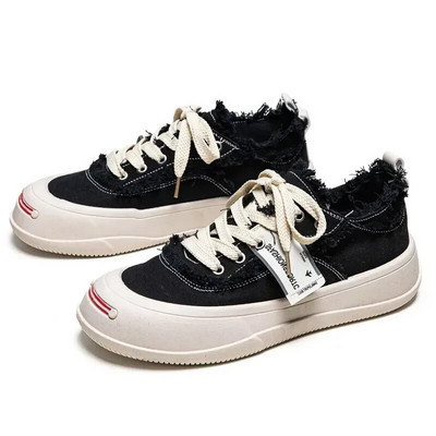 Pantofi portocalii de pânză pentru bărbați pantofi casual cu platformă de designer pantofi de pânză pentru bărbați pantofi vulcanizați de stradă pentru bărbați Zapatillas Hombre Bărbați