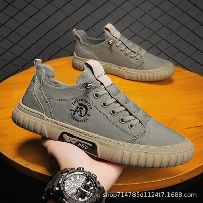 Pantofi pentru bărbați Pantofi casual din pânză, pantofi de mers respirabil, pantofi vulcanizati pentru bărbați, încălțăminte de lucru de vară, Zapato De Hombre