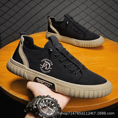 Pantofi pentru bărbați Pantofi casual din pânză, pantofi de mers respirabil, pantofi vulcanizati pentru bărbați, încălțăminte de lucru de vară, Zapato De Hombre