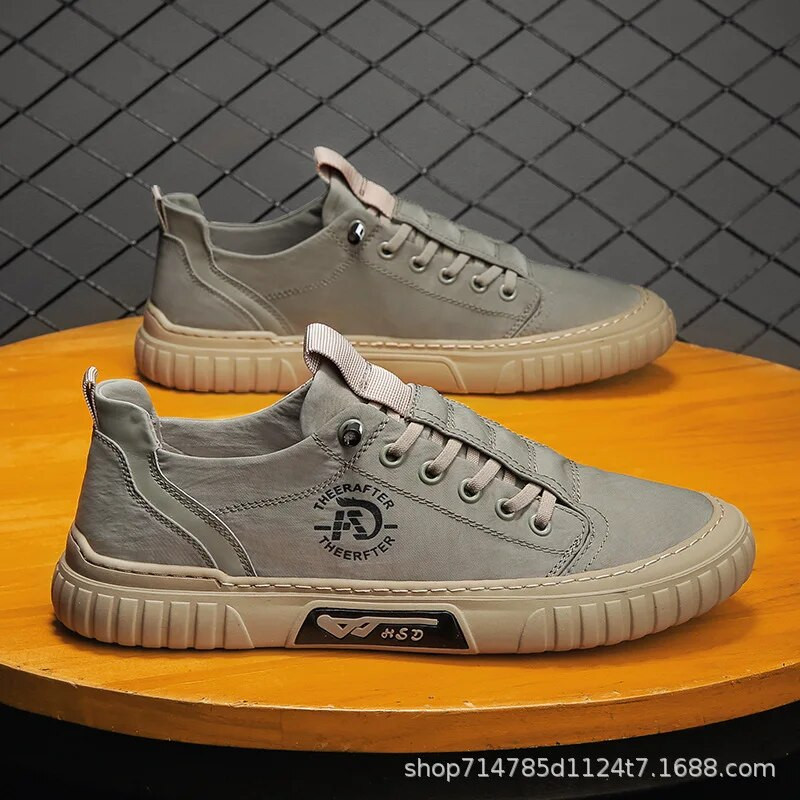 Vyriški sportbačiai Laisvalaikiai drobiniai batai kvėpuojantys vaikščiojimo plokščiakalniai, užsegami vyriški, vulaknizuoti batai, vasarinė darbinė avalynė Zapato De Hombre