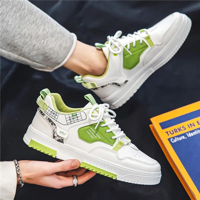 Pantofi vulcanizați noi pentru bărbați, pantofi pentru studenți, pentru bărbați, pantofi pentru studenți, ocazionali, pantofi de mers, ușoare, sport, pantofi