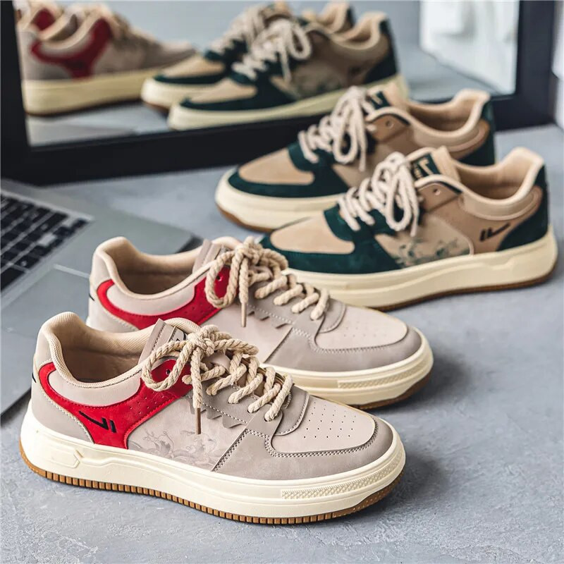 Pánske skateboardové topánky, plátené pohodlné vulkanizované topánky, univerzálne pánske ležérne tenisky, módne študentské topánky