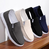 Noi de primăvară pantofi din pânză pentru bărbați Mocasini plati, cu fund moale, respirabil, pantofi vechi din pânză Beijing, joasă pentru a ajuta la pantofi ocazionali
