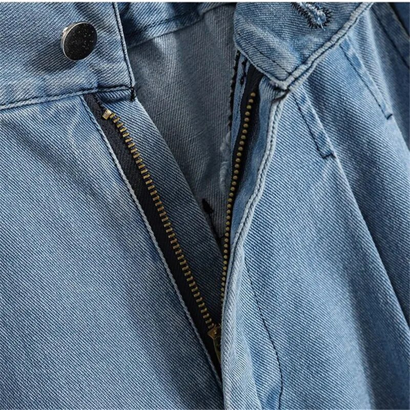 Γυναικεία Vintage Μπλε τζιν χαρέμι Χαλαρά μαμά Παντελόνι ψηλόμεσο Streetwear Boyfriends Πλυμένο τζιν κάτω τσέπες Jean