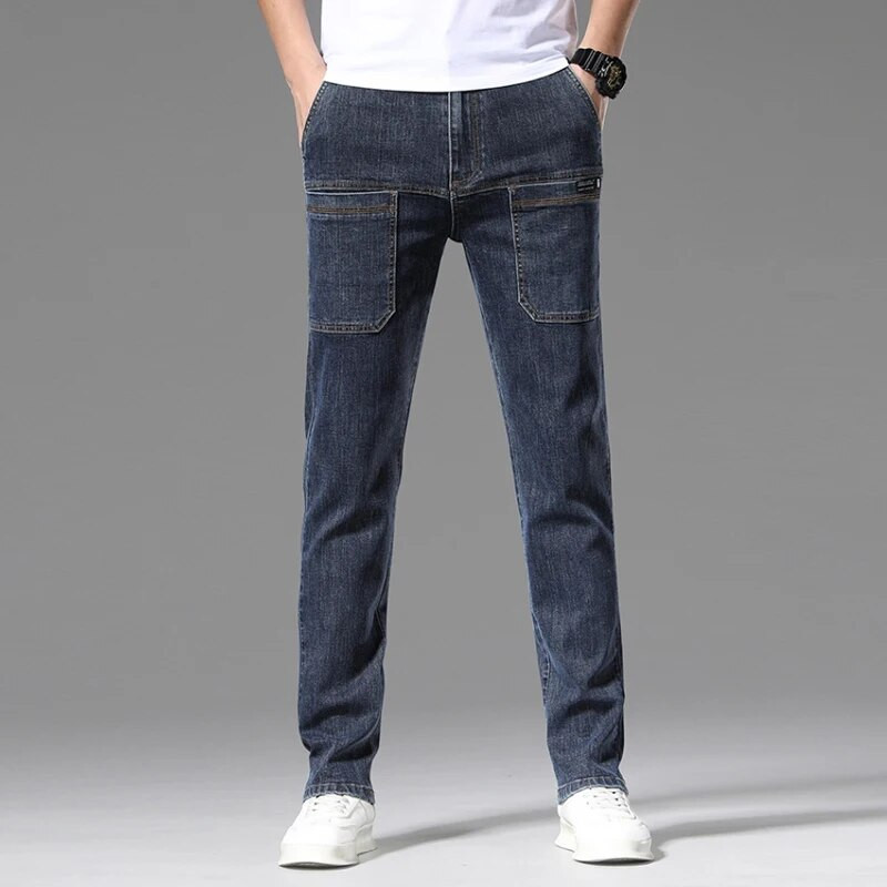 2023, blugi slim pentru bărbați, stretch skinny, cu mai multe buzunare, pantaloni de designer de modă, denim, îmbrăcăminte de marcă masculină, îmbrăcăminte de stradă