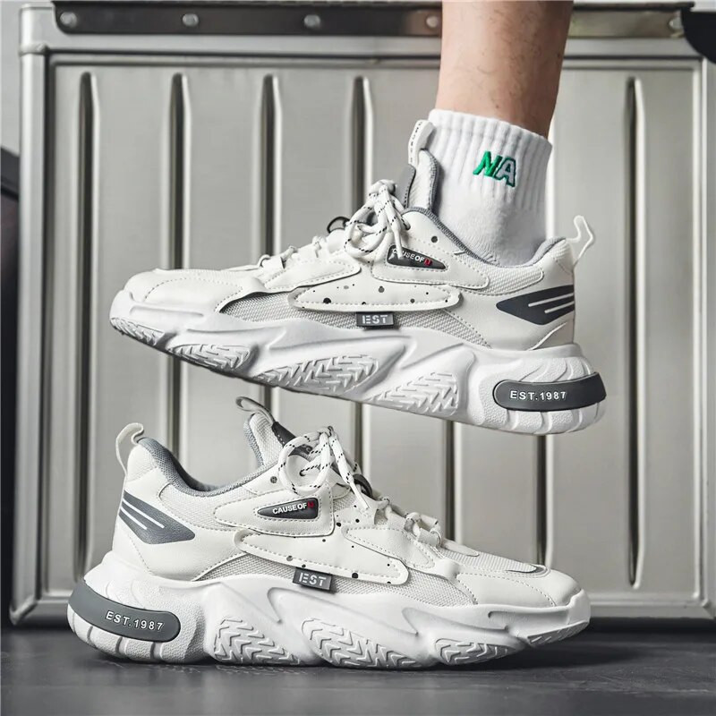 Moda fierbinte Pantofi confortabili cu talpă respirabilă din plasă de vară Reducere fierbinte pentru bărbați Pantofi casual pentru bărbați, cu fund gros, pantofi de jos, respirabili