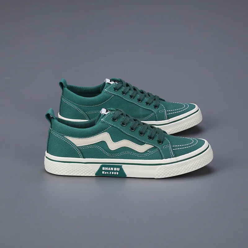 Jarné letné módne červené pánske plátené topánky ploché priedušné topánky na doske pánske protišmykové vulkanizované topánky ležérne pánske basket homme