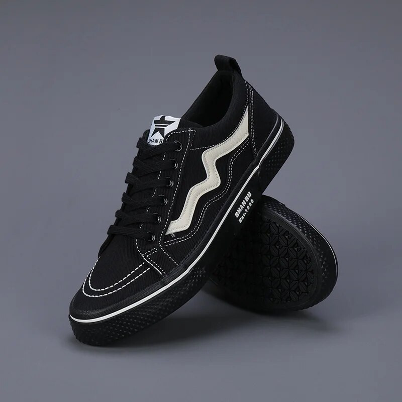 Jarné letné módne červené pánske plátené topánky ploché priedušné topánky na doske pánske protišmykové vulkanizované topánky ležérne pánske basket homme