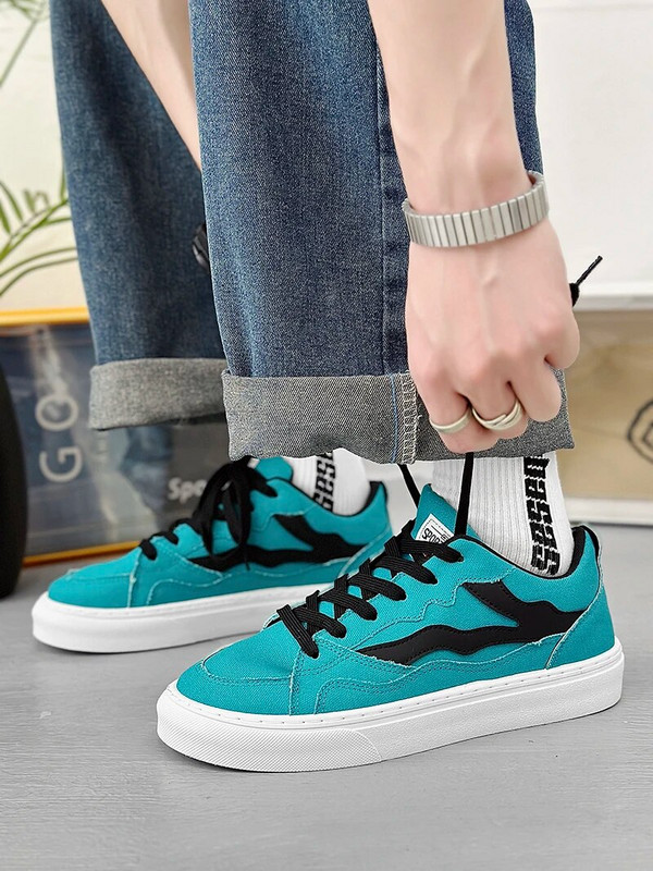 Pantofi de pânză cu platformă Harajuku pentru bărbați, 2023, primăvară, vară, pantofi casual, pantofi vulcanizați confortabili, pantofi pentru bărbați