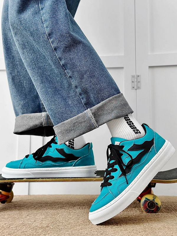 Pantofi de pânză cu platformă Harajuku pentru bărbați, 2023, primăvară, vară, pantofi casual, pantofi vulcanizați confortabili, pantofi pentru bărbați