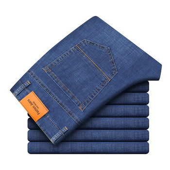 2023 Λεπτό ή χοντρό υλικό γραφείου Business Jeans Ανδρικά κλασικά μπλε μαύρα βαμβακερά ίσια παντελόνια τζιν Αντρικό παντελόνι μάρκας