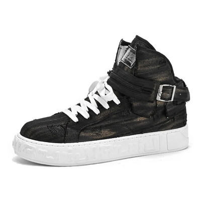 2023 Vintage džínsové plátené topánky Pánske dizajnérske módne topánky Pánske ležérne vulkanizované topánky s vysokým topom Pánske skateboardové tenisky Dospievajúce