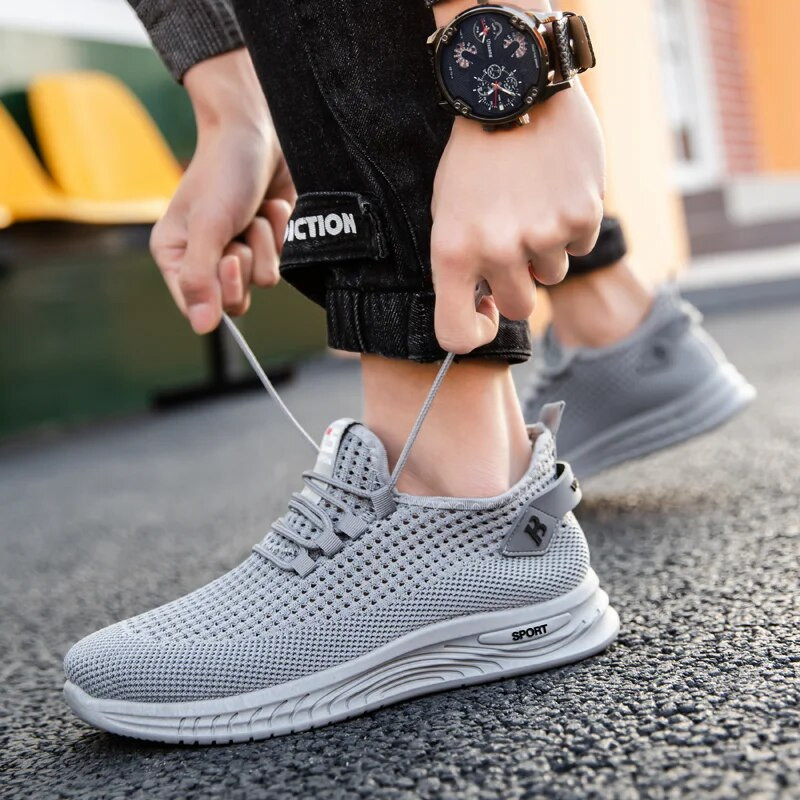 Pánske tenisky, sieťované, ležérne, priedušné, ľahké, na šnurovanie, pánske topánky, veľkosť 39-48, tenisky pre mužov