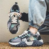 Nové tenisky Pánske topánky Módny návrhár Dissolve Thick Shoes Casual Ľahké Pánske Platformové Trendové Robustné tenisky Vychádzková obuv