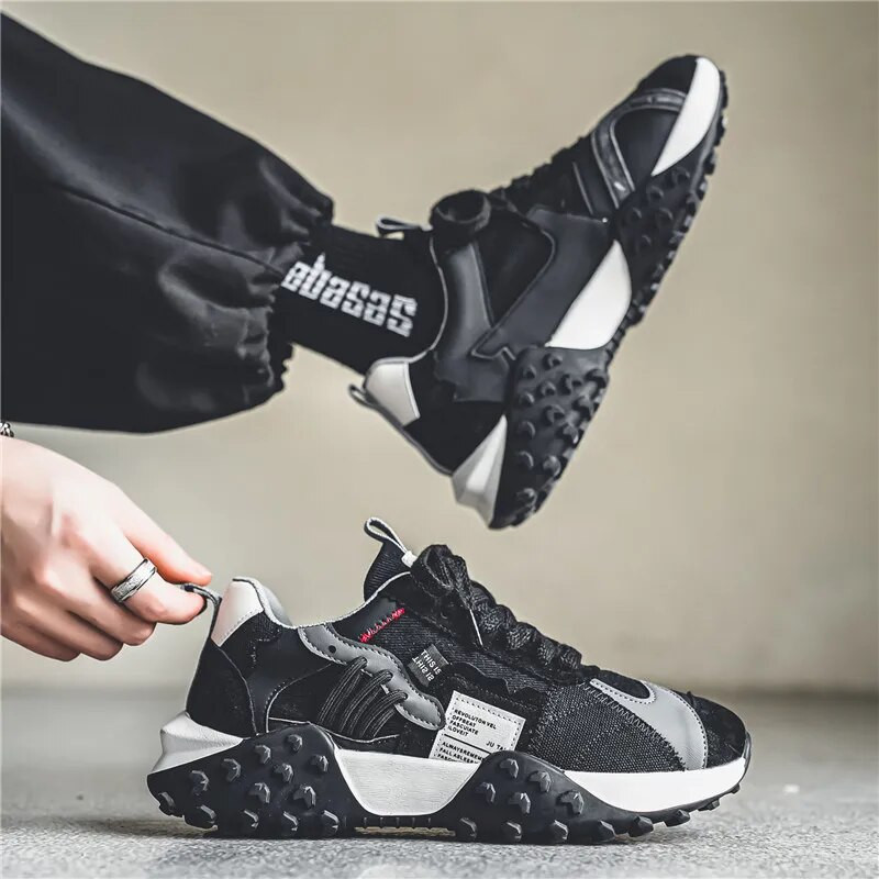 Nové tenisky Pánske topánky Módny návrhár Dissolve Thick Shoes Casual Ľahké Pánske Platformové Trendové Robustné tenisky Vychádzková obuv