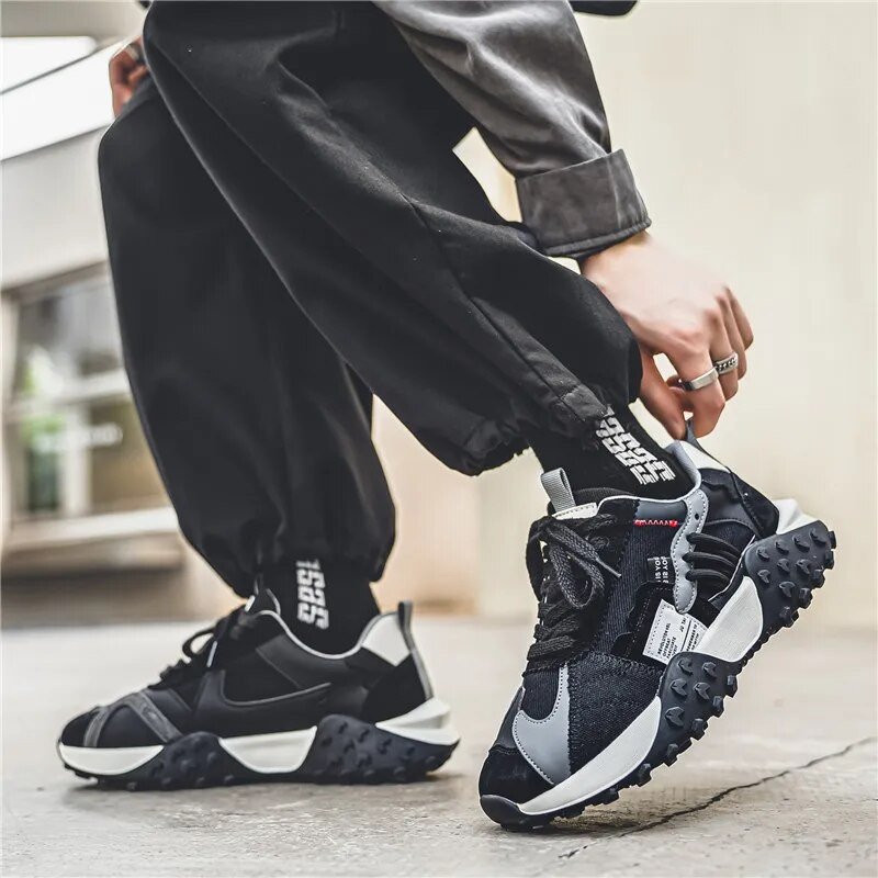 Nové tenisky Pánske topánky Módny návrhár Dissolve Thick Shoes Casual Ľahké Pánske Platformové Trendové Robustné tenisky Vychádzková obuv