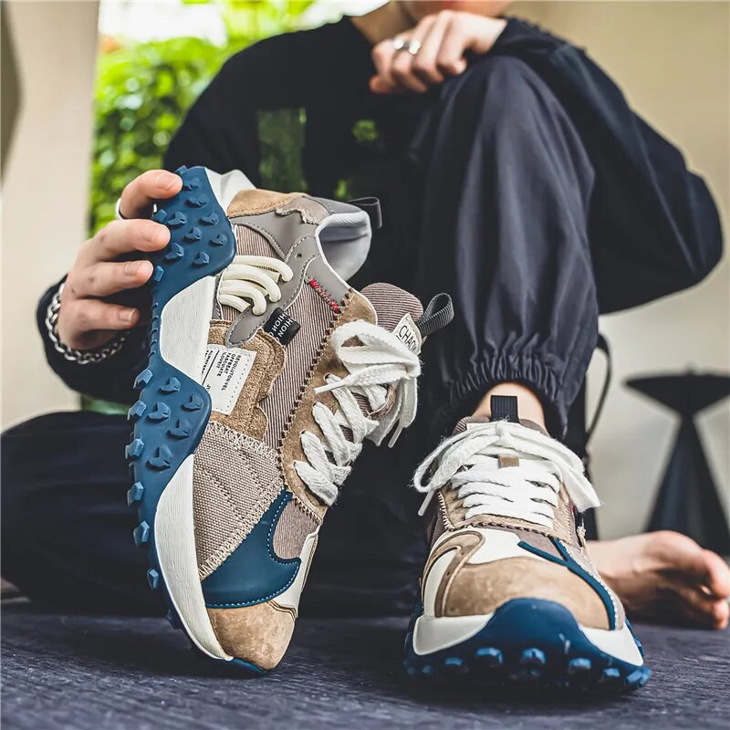 Nové tenisky Pánske topánky Módny návrhár Dissolve Thick Shoes Casual Ľahké Pánske Platformové Trendové Robustné tenisky Vychádzková obuv