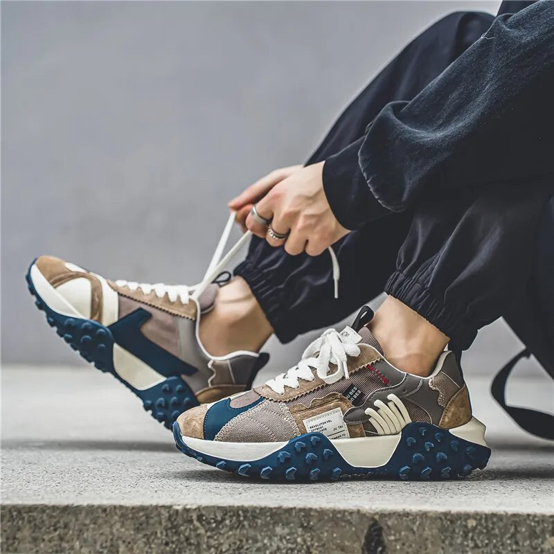 Nové tenisky Pánske topánky Módny návrhár Dissolve Thick Shoes Casual Ľahké Pánske Platformové Trendové Robustné tenisky Vychádzková obuv