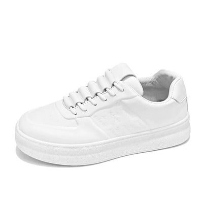 Pánske ležérne tenisky 2023 Letná módna šnurovacia platforma Nízka športová obuv pre mužov Odolné protišmykové topánky v bielej farbe