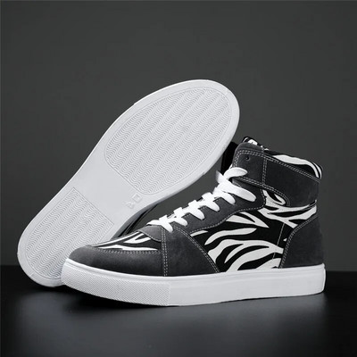 Adidași cu platformă înaltă pentru bărbați pantofi casual mărime mare 47 pantofi de baschet bărbați pantofi sport casual bărbați vulcanizati adidași zebra