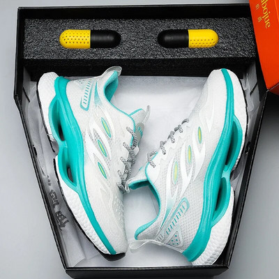 Pantofi pentru bărbați, cu plasă, respirabil, pantofi de alergare pentru bărbați, comozi, clasici, pantofi sport casual, pentru bărbați, Tenis Masculino, cu platformă.