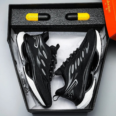 Pantofi pentru bărbați, cu plasă, respirabil, pantofi de alergare pentru bărbați, comozi, clasici, pantofi sport casual, pentru bărbați, Tenis Masculino, cu platformă.