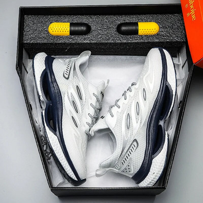 Pantofi pentru bărbați, cu plasă, respirabil, pantofi de alergare pentru bărbați, comozi, clasici, pantofi sport casual, pentru bărbați, Tenis Masculino, cu platformă.