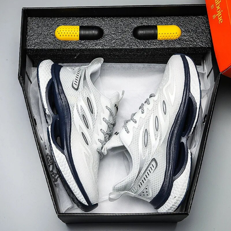 Pantofi pentru bărbați, cu plasă, respirabil, pantofi de alergare pentru bărbați, comozi, clasici, pantofi sport casual, pentru bărbați, Tenis Masculino, cu platformă.