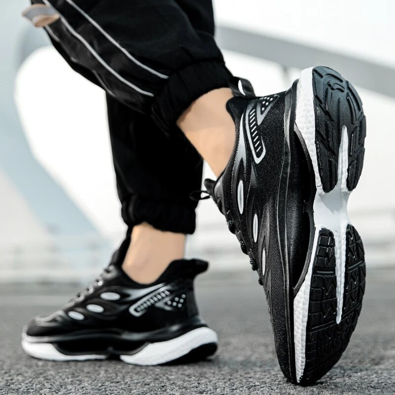 Pantofi pentru bărbați, cu plasă, respirabil, pantofi de alergare pentru bărbați, comozi, clasici, pantofi sport casual, pentru bărbați, Tenis Masculino, cu platformă.