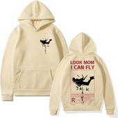 Hanorac Cactus Jack Bărbați Femei Logo-ul față-verso Imprimare LOOK MOM I CAN FLY Hanorac Cactus Jack Moda unisex Hip Hop Streetwear