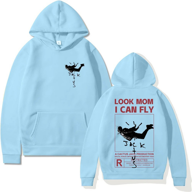Cactus Jack Hoodie Muškarci Žene Dvostrani ispis logotipa IZGLED MOM I CAN FLY Cactus Jack Hoodie Unisex Moda Hip Hop Streetwear