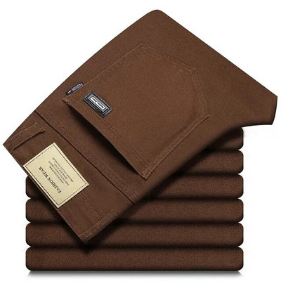 2023, blugi roșii vin de toamnă pentru bărbați, modă ocazională, stil clasic, de afaceri, pantaloni moale, pantaloni avansați pentru bărbați