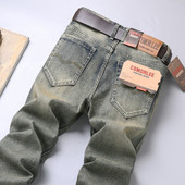 2023, blugi pentru bărbați noi, de modă, de afaceri, casual, stretch, subțiri, pantaloni clasici, pantaloni din denim, pentru bărbați, negru, albastru