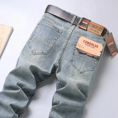 2023, blugi pentru bărbați noi, de modă, de afaceri, casual, stretch, subțiri, pantaloni clasici, pantaloni din denim, pentru bărbați, negru, albastru